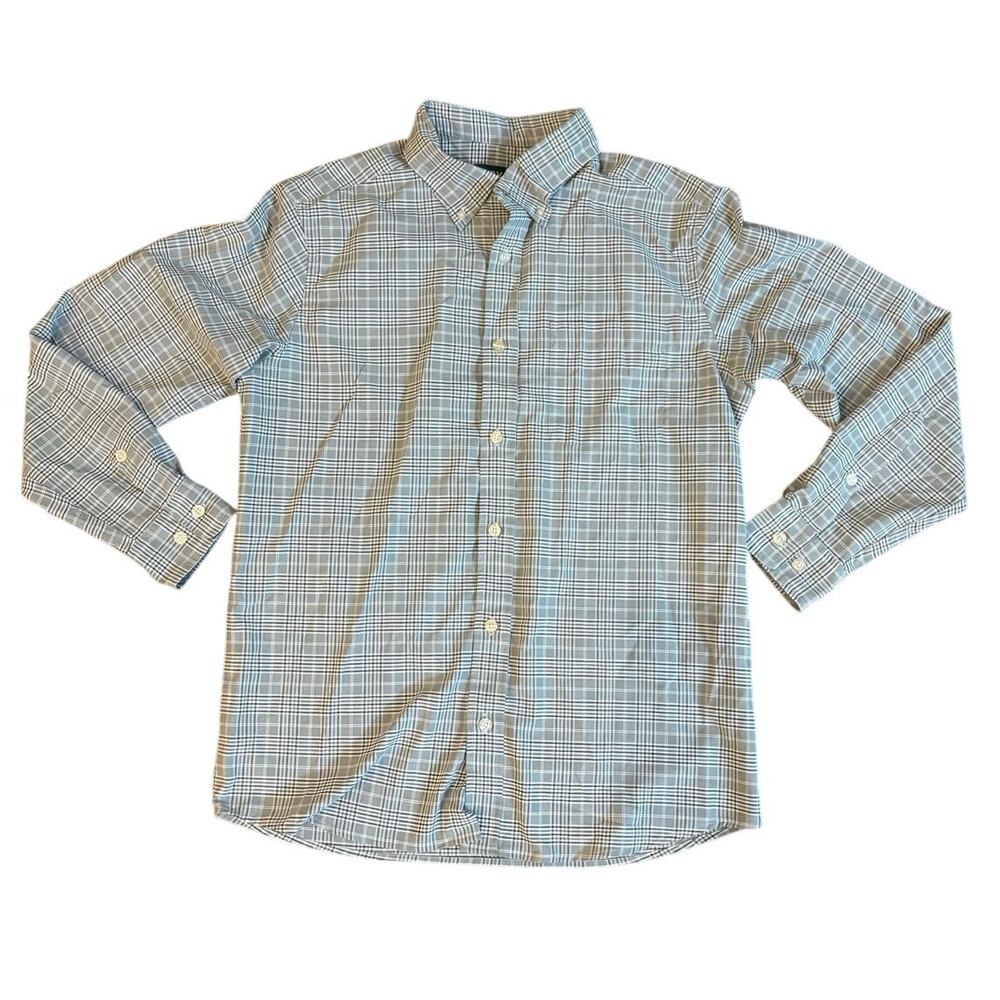 Orvis Active Fit Seawool Plaid Button Down Shirt Mens M Gray Performance Fishing - Picture 1 of 9